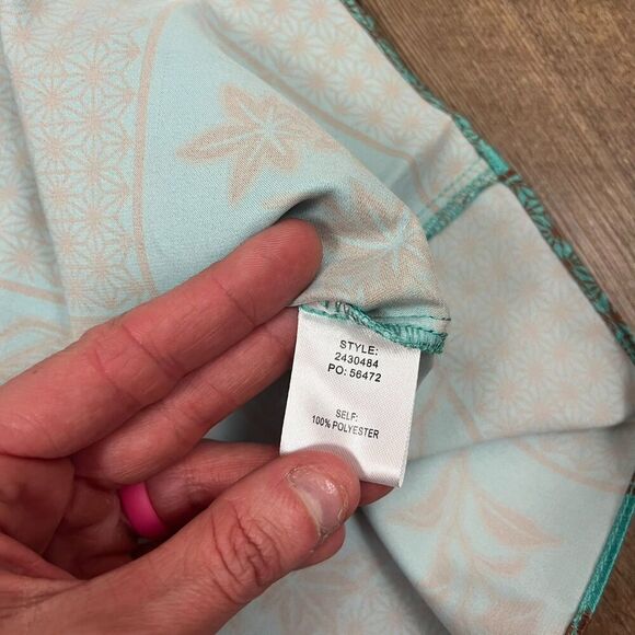 Current Air Anthropologie Blouse Long Sleeve V-Neck Women's S Teal Pleated NWT* - Picture 6 of 13